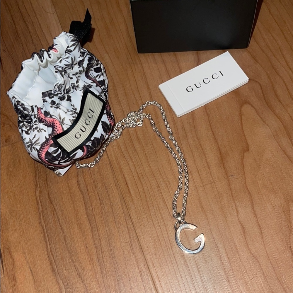 Gucci Silver Necklace with G Charm